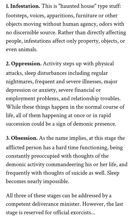 4 stages of demonic possession pg 1 Kinds Of Demons, Demonic Possession Signs, Demon Information, Demon Possession Aesthetic, Ghost Possession Art, Demon Possession Art, Different Types Of Demons, Demonic Possession Aesthetic, Demonic Attachment