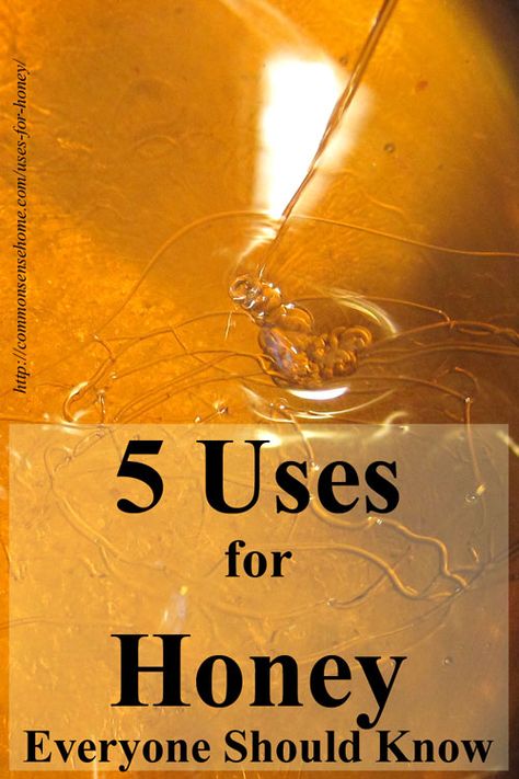 5 Uses for Honey Everyone Should Know - Find out why honey is a "must have" in your pantry and medicine cabinet. Uses For Honey, Honey Uses, Honey Recipes, Homeopathic Remedies, Homemade Remedies, Food Tips, Natural Home Remedies, Natural Home, Medicinal Plants