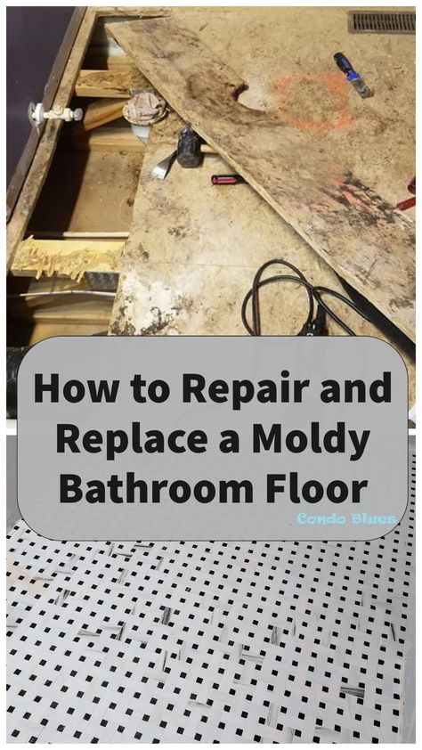 All of the steps you need to follow when replacing a bathroom floor Bathroom Floors Diy, Bathroom Repair, Mold In Bathroom, Diy Bathroom Makeover, Home Maintenance Checklist, Floor Molding, Pretty Bathrooms, Floor Remodel, Upcycled Home Decor