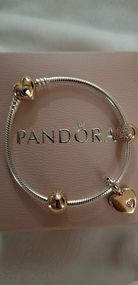 Pandora Rose Gold Bracelet Ideas, Pandora Rose Gold Bracelet, Pandora Bracelet Charms Ideas, Pandora Bracelet Silver, Pandora Rose Gold, Pandora Rose, Bracelet Inspo, Pandora Bracelet Charms, Bracelet Ideas