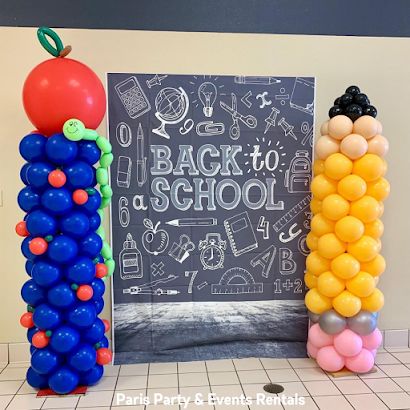 Back To School Decorations Party, Back To School Ballon Decor, Classroom Balloon Decor, New Year School Decoration, Back To School Balloons Decoration, Welcome Teachers Back To School Ideas, Back To School Party Ideas For Church, Back To School Party Ideas Decorations, Preschool Graduation Balloon Arch