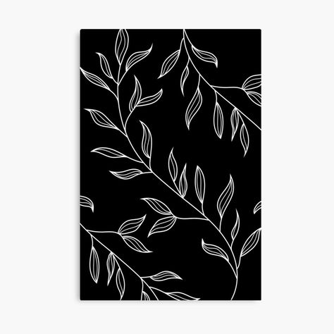 Floral Painting Black And White, Black Canvas Board Painting, Painting On Canvas Black Background, Painting Idea On Black Canvas, Cute Canvas Paintings Black Background, Black Canvas White Painting, Painting Ideas In Black Canvas, Mandala In Black Background, Abstract Art On Black Background