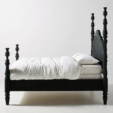 Coastal Beds, Eclectic Bedrooms, Hardwood Bed, Spindle Bed, Cal King Bedding, Hanging Furniture, Four Poster Bed, Eclectic Bedroom, Bedroom Space