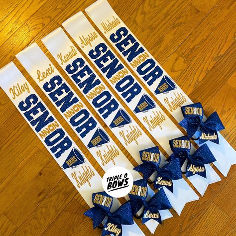 Cheer Sash, Volleyball Senior Night, Distintivos Baby Shower, Senior Sash, Basketball Senior Night, Senior Night Posters, Cheer Banquet, Personalized Sash, Colors Name