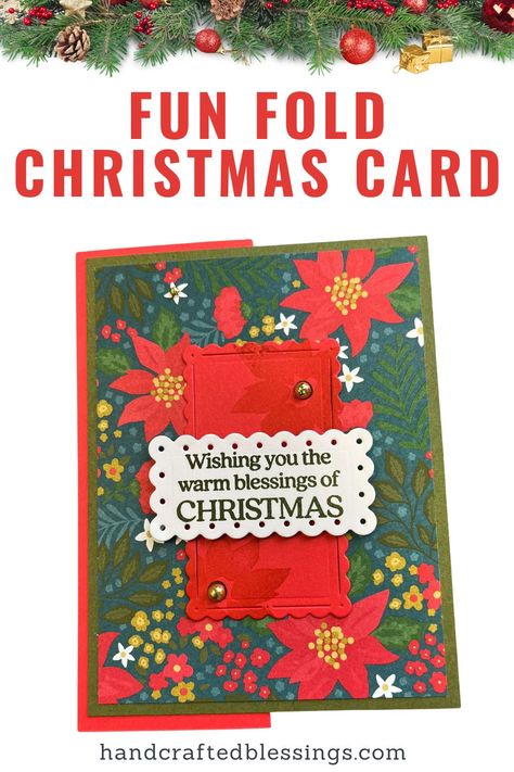 A fun fold card idea to start your Christmas cards! What’s fun about this Z-fold card layout is that you can switch up your papers and make a card for any other occasion! Click on the link for the measurements and tutorial. Christmas Card Wishes, Fun Fold Cards, Card Layout, Handmade Cards, Making Ideas, Christmas Card, Cards Handmade, To Start, Christmas Cards