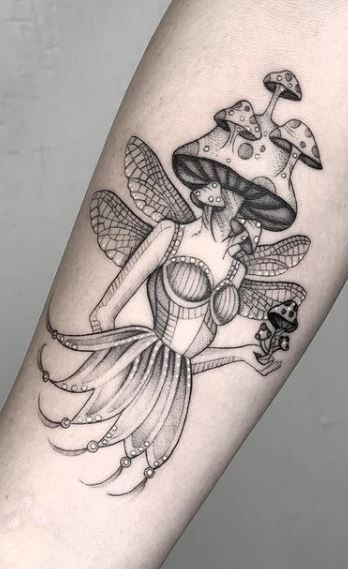 Mushroom Tattoo, Autumn Tattoo, Mushroom Tattoos, Fairy Tattoo, Dope Tattoos, Simplistic Tattoos, Piercing Tattoo, Creative Tattoos, Mini Tattoos