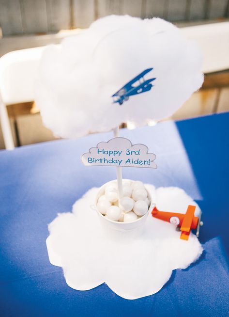 Cloud Centerpiece, Cloud Theme Party, Pilot Party, Planes Birthday Party, Geometric Backdrop, Planes Birthday, Planes Party, Airplane Birthday Party, Airplane Party