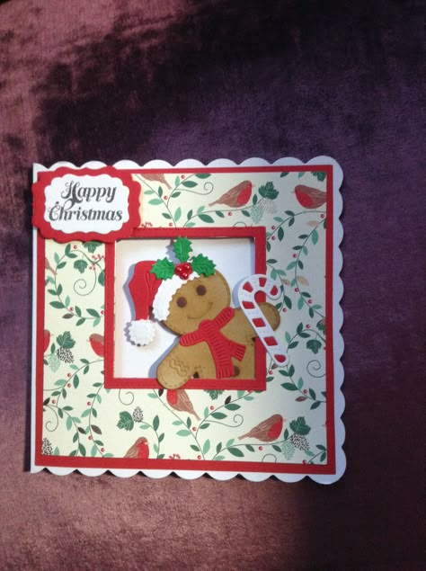 Diy Christmas Cards Gingerbread Man, Gingerbread Men Christmas Cards, Gingerbread Man Cards, Gingerbread Man Cards Christmas, Gingerbread Man Christmas Card, Gingerbread Man Card, Diy Greeting Cards Cardmaking, Stash Ideas, Christmas Embellishments