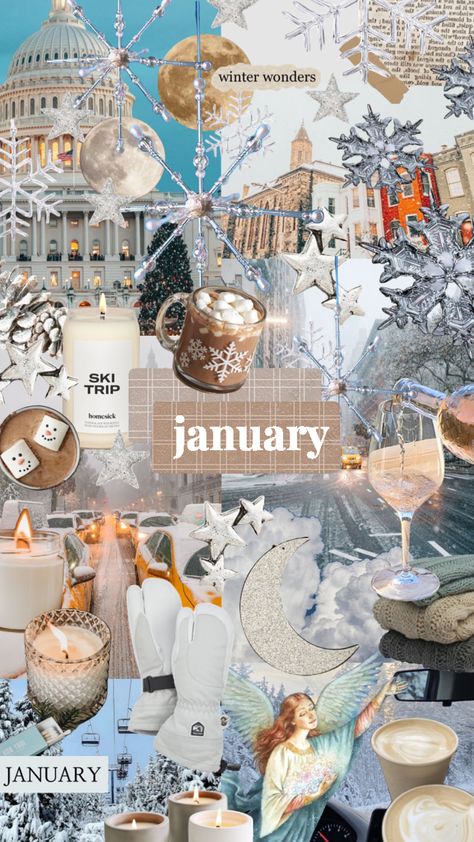 #january #winter #winteraesthetic January Asthetic Picture, January Aesthetic Collage, January Collage Wallpaper, Winter Collage Wallpaper, Winter Wallpaper Collage, January Iphone Wallpaper, January Aesthetic Month, January Collage, January Wallpaper Aesthetic