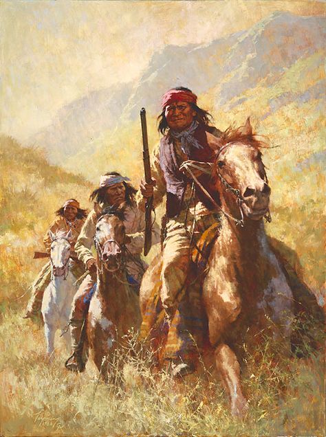 Warrior Artwork, Howard Terpning, American Indian Wars, Native American Paintings, Native American Warrior, Native American Images, Wilde Westen, Native American Pictures, Native American Artwork