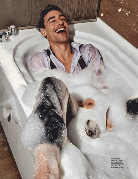 Man In Bathtub Aesthetic, Man In Bathtub Photography, Mariano Ontanon, Sean O'pry, Bath Photography, Alexander Skarsgård, Men Photography, Conceptual Photography, Human Poses