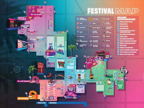 Map | Life is Beautiful Festival 2023 Festival Map Design, Festival Map, Hangout Music Festival, Life Is Beautiful Festival, Cool Retail, Flemington Racecourse, Community Design, Event Layout, Festival Ideas