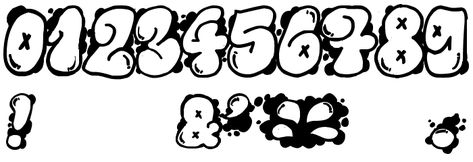 Graffiti bubble numbers Tattoo Fonts Numbers, Graffiti Numbers, Fonts Numbers, Bubble Numbers, Number Tattoo Fonts, Graffiti Art Letters, Graffiti Text, Small Quote Tattoos, Schrift Design