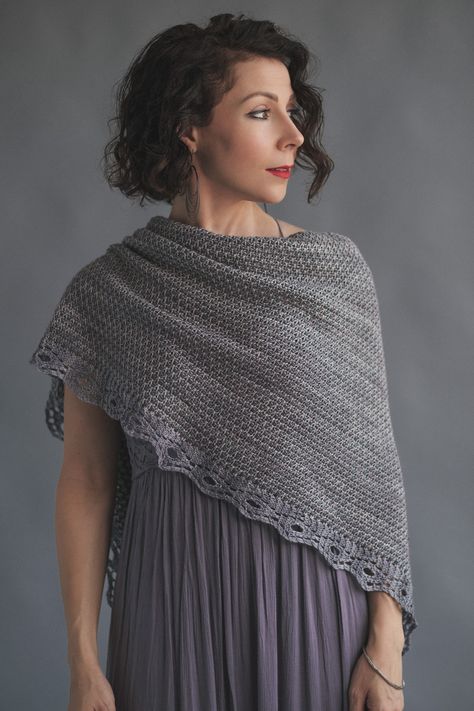 Milla Shawl Pattern - Beginner Mosaic Knitting - Expression Fiber Arts | A Positive Twist on Yarn Crochet Scarf Patterns Free, Free Crochet Scarf Patterns, Free Crochet Scarf, Crochet Scarf Patterns, Expression Fiber Arts, How To Make Tassels, Scarf Patterns, Crochet Scarf Pattern Free, Triangle Shawls