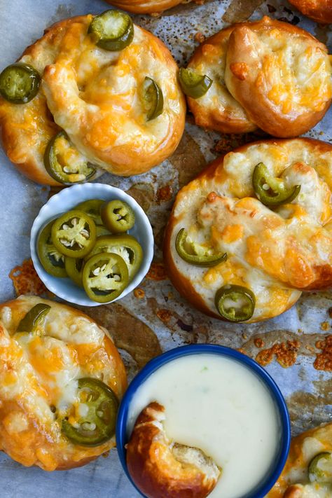 Jalapeño Cheddar Pretzels – The Table Of Spice Jalapeño Cheese Pretzels, Jalapeno Cheddar Pretzels, Jalapeno Cheese Bagels, Jalapeno Pretzel Recipe, Cheddar Pretzels, Pretzels And Cheese, Pretzel Recipes, Animal Style Fries, Pretzel Bread