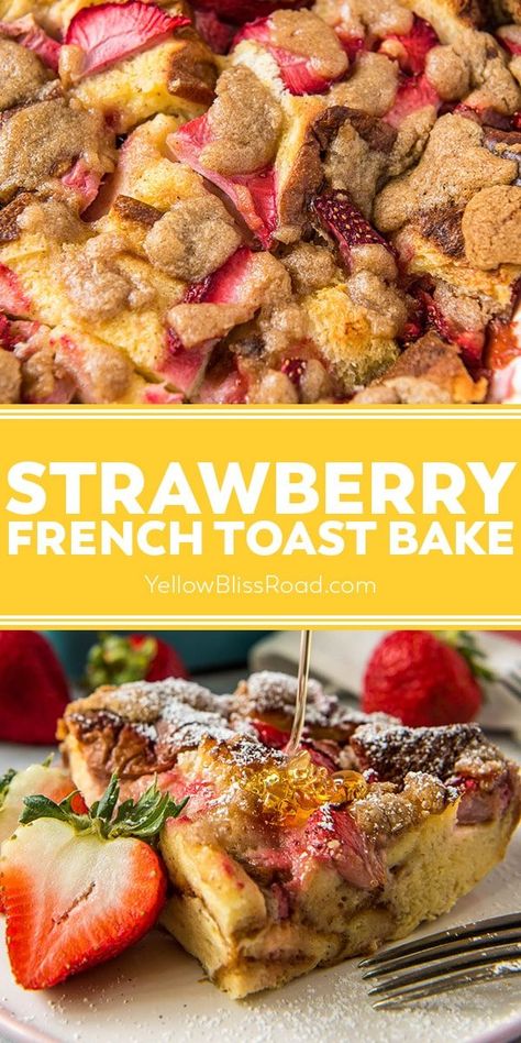 Pancakes Casserole, Cream Cheese French Toast Bake, Strawberry Cream Cheese French Toast, Strawberry French Toast Bake, Strawberry French Toast Casserole, Cream Cheese French Toast, Overnight French Toast Recipe, Cheese French Toast, French Toast Bake Overnight