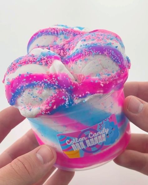 Ice Cream Slime, Candy Slime, Cotton Candy Slime, Kawaii Slime, Cotton Candy Ice Cream, Slime Collection, Candy Ice Cream, Emo Accessories, Pretty Slime