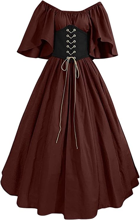 Medieval Clothing Women, Medieval Costume Women, Midevil Dress, Moda Medieval, Medieval Outfit, Irish Dress, Fair Outfits, Viking Dress, Dress With Corset