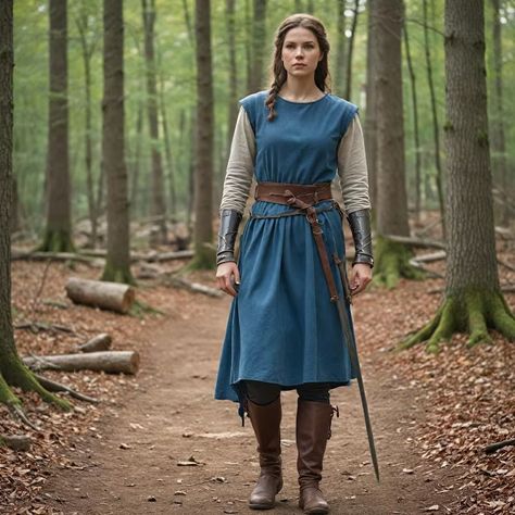 Women's Blue Medieval Warrior Dress Larp Round Neck Shirt Cosplay Vikings Warrior Shirt for Him Vintage Style Costume Gift for Her - Etsy Viking Clothing Women Warriors, Womens Viking Costume Diy, Viking Woman Costume, Medieval Princess Costume, Viking Dresses, Blue Medieval Dress, Vikings Warrior, Viking Outfit, Sleeves Outfit