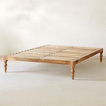 Wooden platform bed