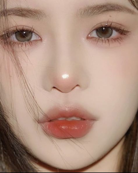 Makeup Ala Korea, Makeup Asia, Makeup Ulzzang, Japan Makeup, Asian Makeup Looks, Korean Makeup Look, Chinese Makeup, Korea Makeup, Orange Makeup