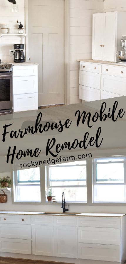 Shed Home Kitchen, Single Wide Mobile Home Kitchen Remodel, Doublewide Mobile Home Renovations Kitchen, Mobile Home Master Bed Remodel, Trailer House Kitchen, Cheap Mobile Home Remodel, Renovated Mobile Homes, Doublewide Kitchen Remodel, Farmhouse Doublewide