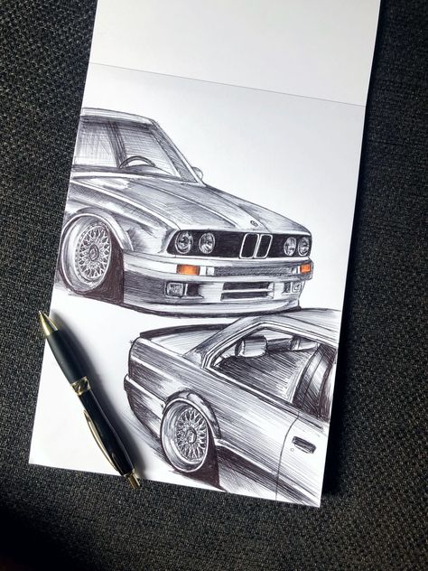 Luxury Car Interior Design, Car Drawing Pencil, Rolls Royce Car, Royce Car, Mobil Bmw, Bmw Art, Gcse Art Sketchbook, Cars Design, Cool Car Drawings