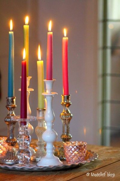 Vintage Holders, Festive Tapers Candles Candle Arrangements, Boho Christmas, Beautiful Candles, Best Candles, Deco Table, Taper Candles, The Table, Taper Candle, Hanukkah