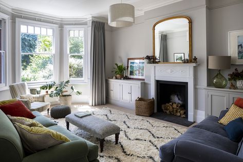 London Living Room, Purbeck Stone, Victorian Living Room, Edwardian House, Living Room Color Schemes, Trendy Living Rooms, Living Room Grey, New Living Room, Contemporary Living Room