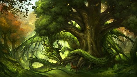 General 1920x1080 dragon nature trees plants forest artwork fantasy art green deer life Emerald Dragon, Types Of Dragons, Illustration Fantasy, Dragon Pictures, White Dragon, Green Dragon, Dragon Artwork, Fantasy Dragon, Arte Fantasy