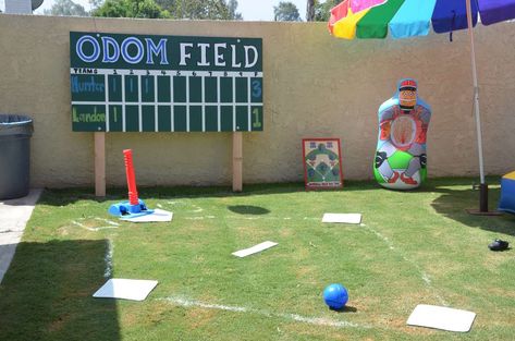 Baseball Birthday Party Games, Baseball Party Games, Red Sox Party, Baseball Birthday Party Ideas, Dodgers Party, 3rd Birthday Party For Boy, Combined Birthday Parties, Baseball Theme Birthday, Baseball First Birthday