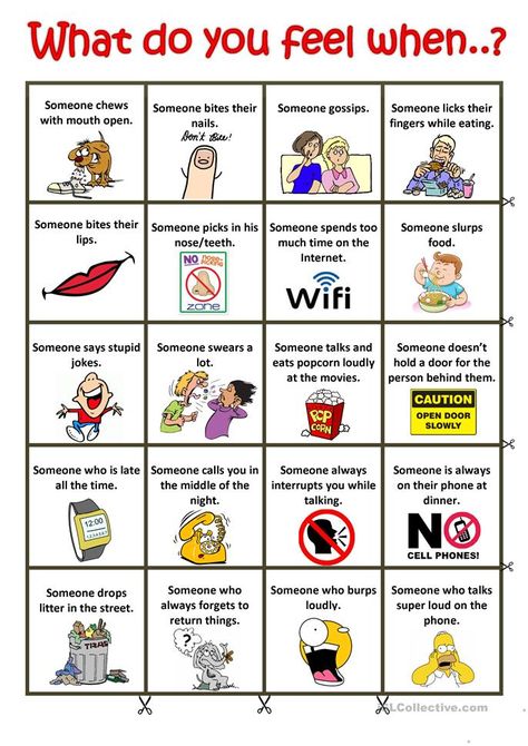 Feelings - Situations - English ESL Worksheets If Then Situations Worksheet, How Are You Feeling Today Worksheet, Esl Conversation Topics For Adults, Esl Conversation Questions, Esl Speaking Activities, Esl Feelings And Emotions, Talking About Feelings, Talk About Feelings, Speaking Activities English