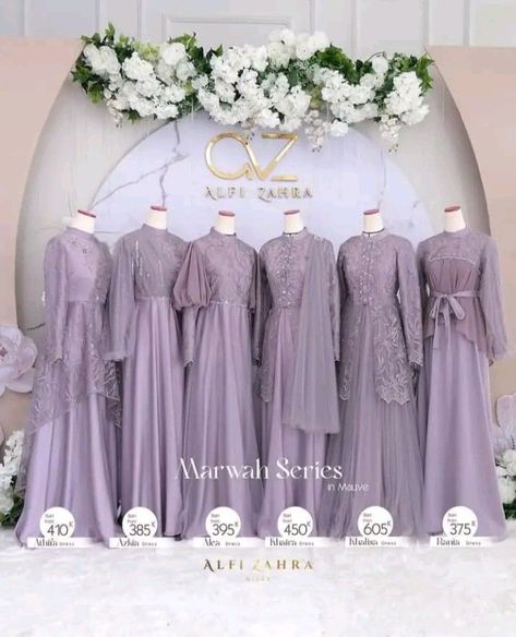 Bresmaid Dresses Muslim Weddings, Baju Braidsmaid Hijab, Inspirasi Gaun Bridesmaid Hijab, Desain Dress Bridesmaid Hijab, Baju Dress Hijab Styles, Seragam Bridesmaid Hijab, Dres Wisuda, Muslim Bridesmaid Dresses, Dress Perpisahan Sma