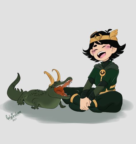 Kid Loki Fanart, Alligator Loki, Loki Art, Univers Marvel, Loki Fanart, Marvel Fan Art, Loki Marvel, Loki Thor, Marvel Films