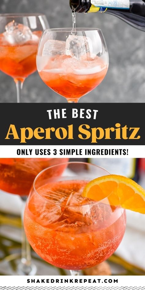 Spritz Drink, Aperol Spritz Recipe, Italian Drinks, Spritz Recipe, Italian Cocktails, Shakes Drinks, Boozy Drinks, Mixed Drinks Recipes, Cocktail Drinks Recipes