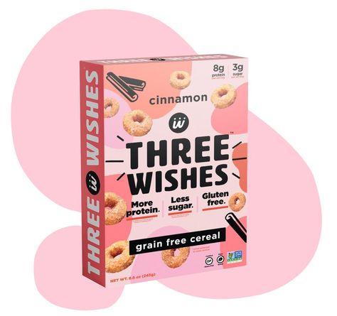 Three Wishes Cereal - High Protein, Low Sugar, Grain Free Cinnamon Cereal, Low Sugar Snacks, Protein Cereal, Best Cereal, Three Wishes, Cinnamon Flavor, Pea Protein, Gluten Free Breakfasts, Peanut Free