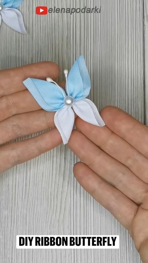 DIY Ribbon Butterfly in 2022 | Diy yarn crafts, Diy ribbon, Fabric flowers diy Dompet Koin Diy, Metdaan Diy, Projek Menjahit, Ribbon Crafts Diy, Folding Origami, Bows Diy Ribbon, Seni Dan Kraf, Kraf Diy, Handmade Flowers Fabric