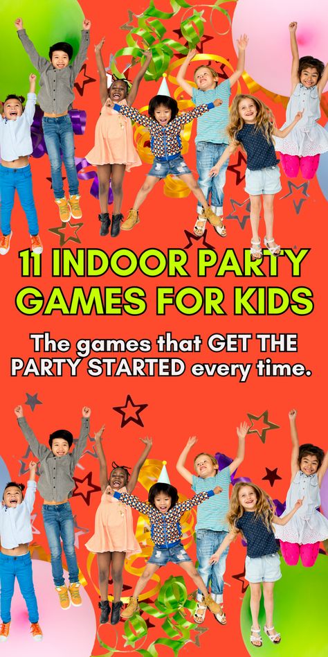 11 of the best indoor party games for kids, birthday party games kids love, indoor birthday party ideas, kids party planning, easy indoor kids party games, birthday rainy days indoor party games for kids, ideas for indoors party games for kids, Bday indoor party games for kids, fun indoor party games for kids, hosting an indoor birthday party for kids, fun activities for an indoor birthday party for kids, kids party games, classic kids party games that can be played indoors, prop-free kids games Fun Indoor Party Games, Indoor Party Games For Kids, Party Games For Kids Birthday, Games For Kids Birthday Party, Kids Party Games Indoor, Indoor Party Games, Indoor Birthday Parties, Birthday Games For Kids, Toddler Party Games