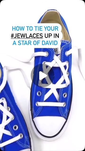 Jewish Joy + Positivity ✡︎ | Karen Cinnamon on Instagram: "📌 SAVE THIS POST: Feel Jewish and proud all day every day by tying your #JewLaces up in a Star of David ✡️ Save this tutorial for easy access! 

#jewishandproud

-
🎥 @jfongstyle @jewishjournal" Jewish Star, Star Of David, Easy Access, Cinnamon, Stars, Instagram