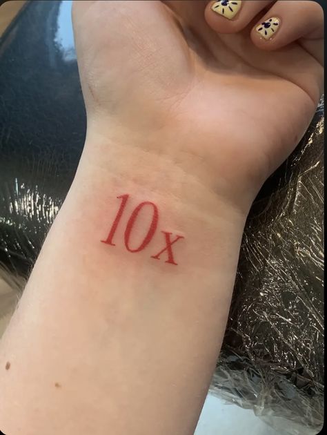 Dominic fike 10x stronger red ink wrist tattoo Dominic Fikes Tattoos, Dominic Fike Inspired Nails, Dominic Fike Tattoos Ideas, Dominic Fike Inspired Tattoos, Dominic Fike Nails, Dominic Fike Tattoo Ideas, Dominic Fike Tattoos, Dominic Fike Aesthetic, Tattoo Allergy