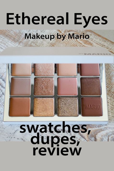 Lots and Lots of swatches, dupe suggestions, and reviews of the Ethereal Eyes sparkly neutral palette from Makeup by Mario Makeup By Mario Ethereal Palette, Mario Ethereal Eyes Palette, Makeup By Mario Palette Looks, Ethereal Eyes Palette, Makeup By Mario Ethereal Eyes, Makeup By Mario Palette, Mario Palette, Tartelette In Bloom, No Comparison