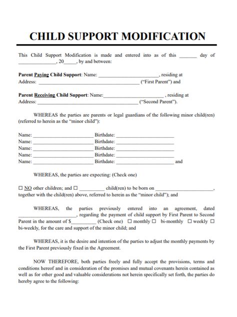 Fillable Form Child Support Modification Form Child Support Papers, Custody Binder For Court, Child Custody Documentation, Medical Consent Form Children, Parenting Plan Custody, Child Travel Consent Form, Child Support Laws, Letter To Judge, 2nd Marriage