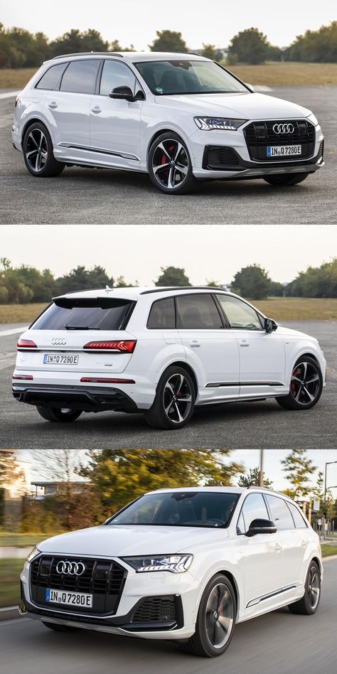 Audi Q7 Gets Potent New PHEV Powertrains. But will it sell either here in the United States? Q7 Audi, New Audi Q7, Future Vehicles, Audi Car, Dodge Muscle Cars, Combustion Engine, Audi Cars, Audi Q7, Gear Head