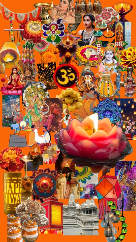 Diwali!🪔🪷🛕🕉️#diwali#hinduism#moodboard#preppy Diwali Collage, Namaste, Diwali, Mood Boards, India, Festival, Collage, Canvas, Pins