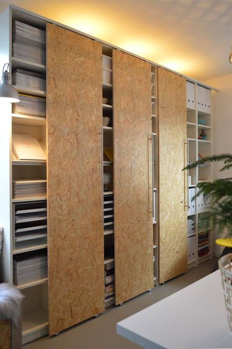 How to make sliding closet doors for PAX? Pax Diy, Ikea Hack Billy, Billy Ikea, Billy Regal, Koti Diy, Diy Sliding Door, Hacks Ikea, Box Furniture, Ikea Hack Ideas