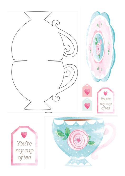 Free Teapot Printable BE7 Teapot Template, Teacup Template, Belated Birthday Greetings, Tea Party Crafts, Collage Printables, Paper To Print, Paper Tea Cups, White Template, Tea Crafts