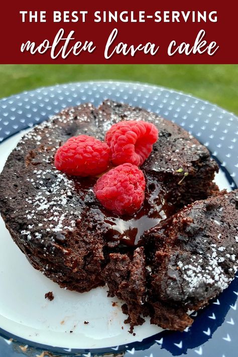 Chocolate Lava Cake For One, Single Serving Lava Cake, Lava Cake Recipe For One, Single Serve Chocolate Lava Cake, Single Serving Chocolate Lava Cake, Single Serve Molten Lava Cake, Single Lava Cake, Individual Chocolate Lava Cake, Single Serving Chocolate Dessert