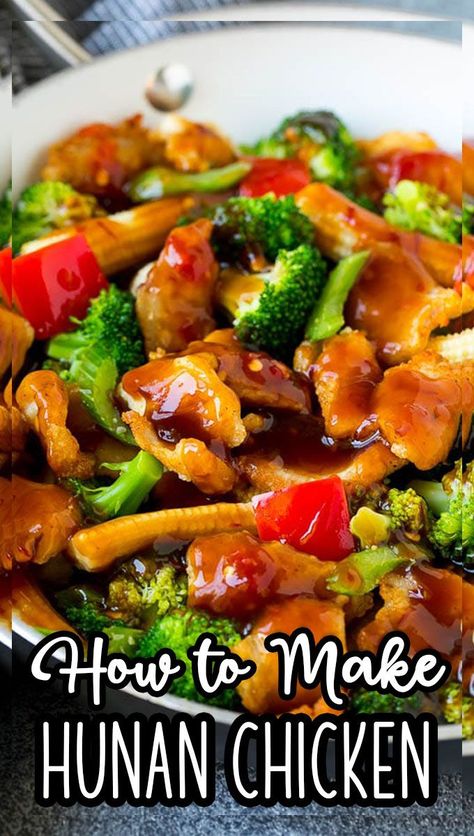 Chinese Mixed Vegetables, Asian Chicken Breast Recipes, Hunan Chicken Recipe, Hunan Chicken, Sliced Chicken Breast Recipes, Chicken Breast Stir Fry, Spicy Asian Chicken, Chinese Chicken Recipes, Asian Chicken Recipes