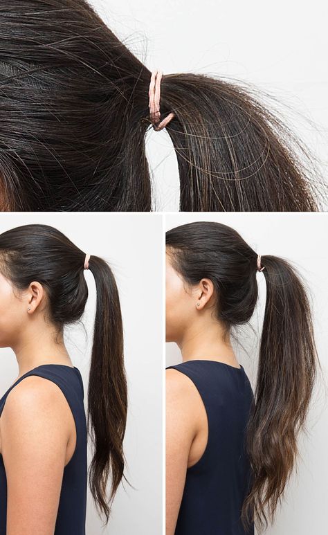 17 Tricks That'll Make Your Hair Look So Much Fuller and Thicker Get Thicker Hair, Long Hair Ponytail, Fesyen Rambut, Flat Hair, Fuller Hair, Hair Ponytail Styles, Bridesmaid Makeup, Peinados Faciles, Long Hair Cuts