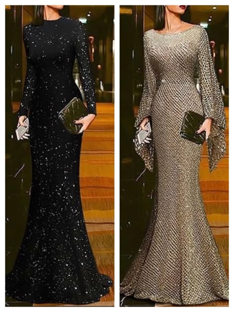 Long Sleeve Dress Formal Classy Evening Gowns, Long Sleeve Evening Gowns Elegant, Hijab Wedding Dresses, Soiree Dress, Wedding Robe, Evening Gowns Elegant, Classy Dress Outfits, فستان سهرة, Prom Dresses Long With Sleeves